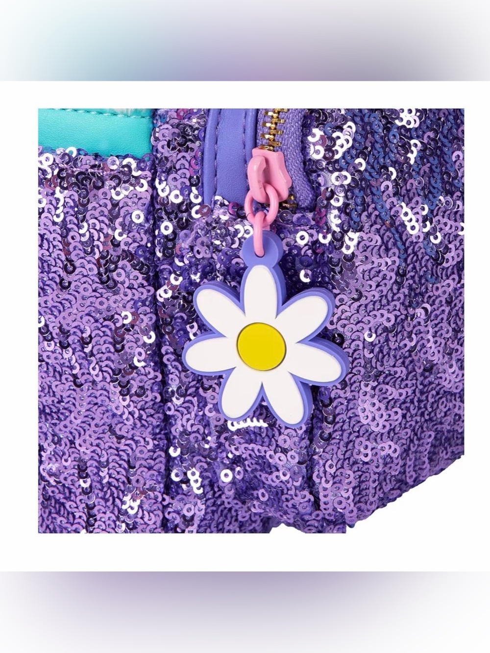 NWT Loungefly Disney Daisy Duck 85th Anniversary Sequin Cosplay Mini Backpack - Picture 4 of 12